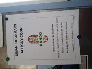 Randonnee Alligny 30 Mars